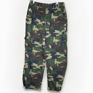 Military BDU Combat Pants Mens 36x32 Woodland Camouflage Cargo Trousers Wide Leg
